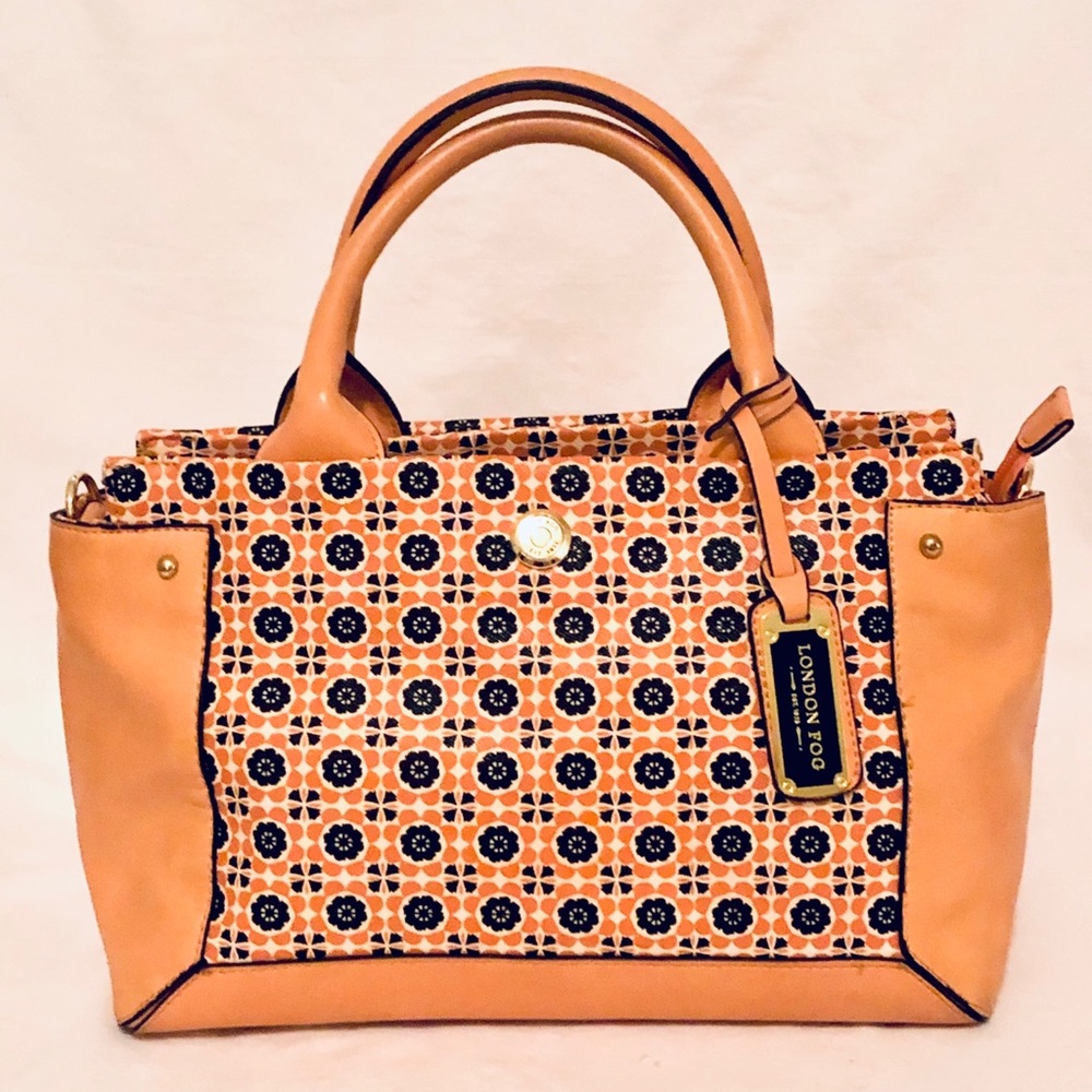 NWOT London Fog Satchel Handbag w/Handle & Strap